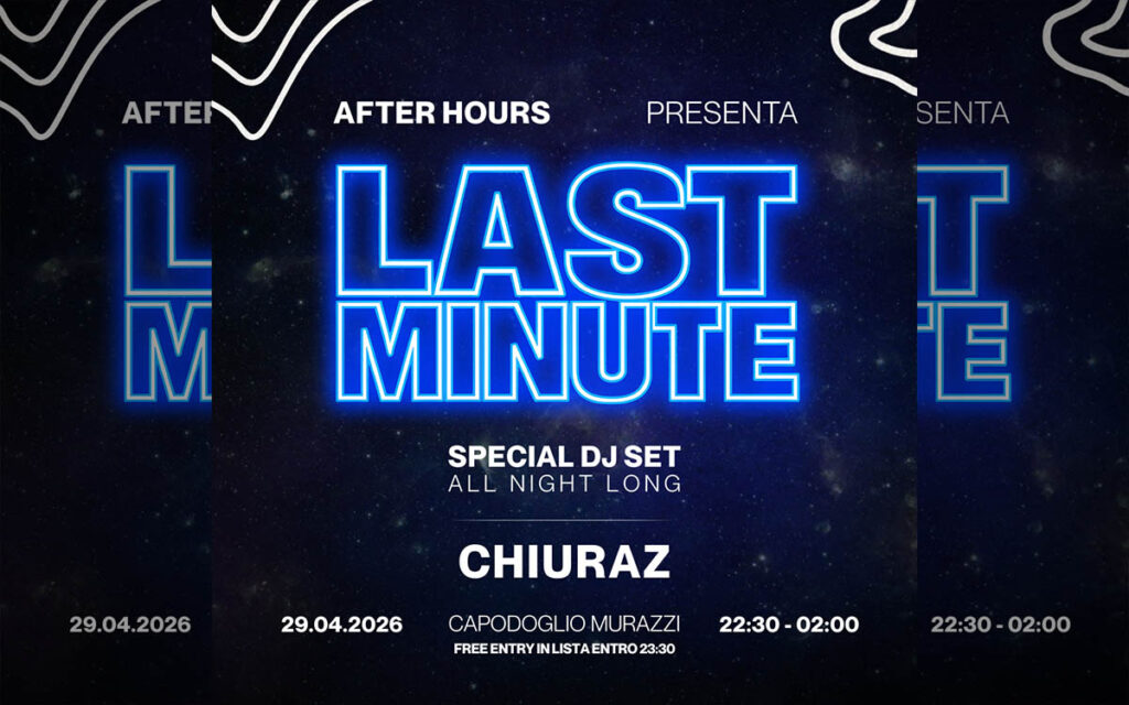 Locandina: After Hours ✷ Last Minute