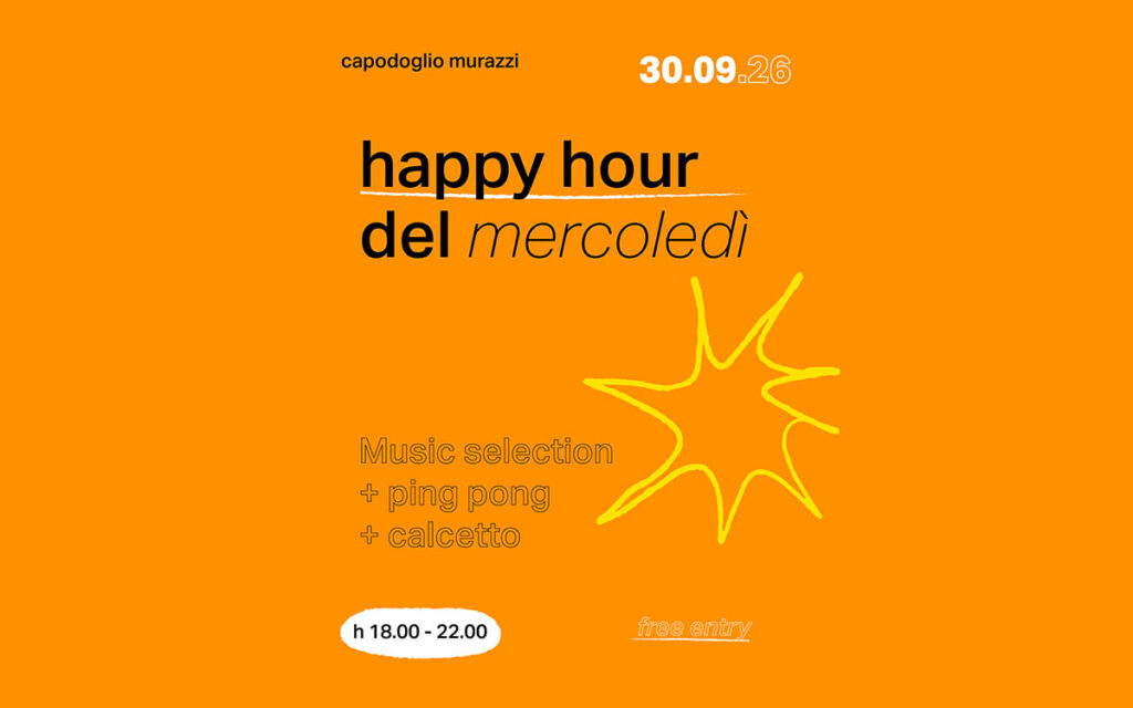 Locandina: happy hour del mercoledì