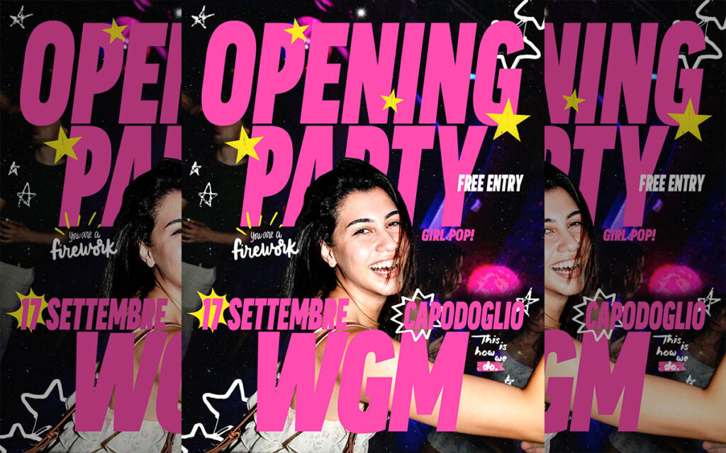 Locandina: WGM ✷ opening party